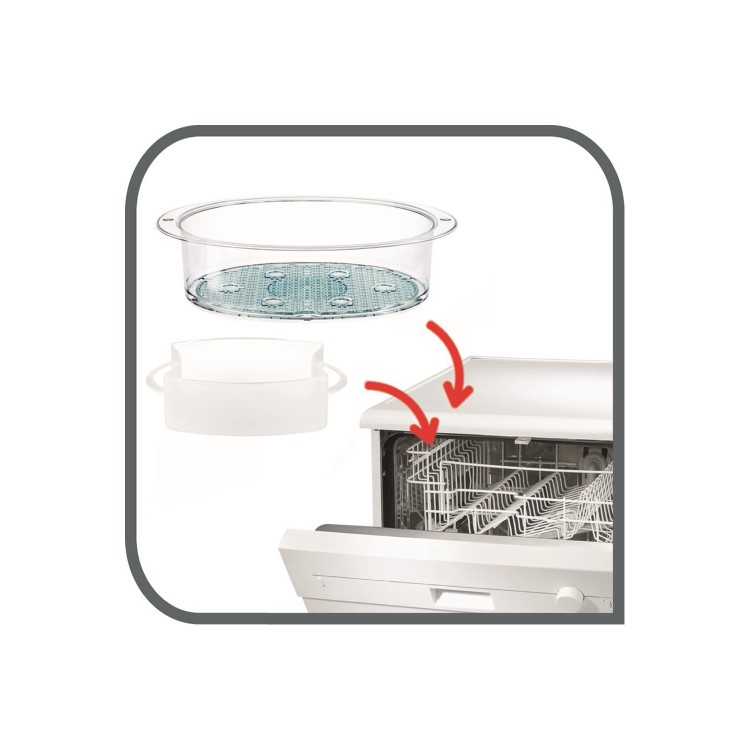 GRADE A1 - Tefal VC100665 Ultracompact 3 Tier Steamer - White