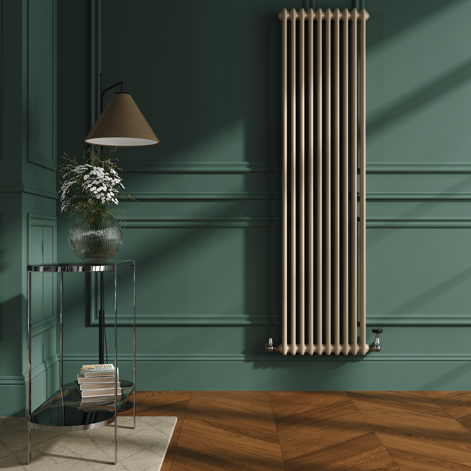 Cleopatra Vertical Double Column Traditional Radiator 1800x470mm 4399 BTU Cast Iron Style