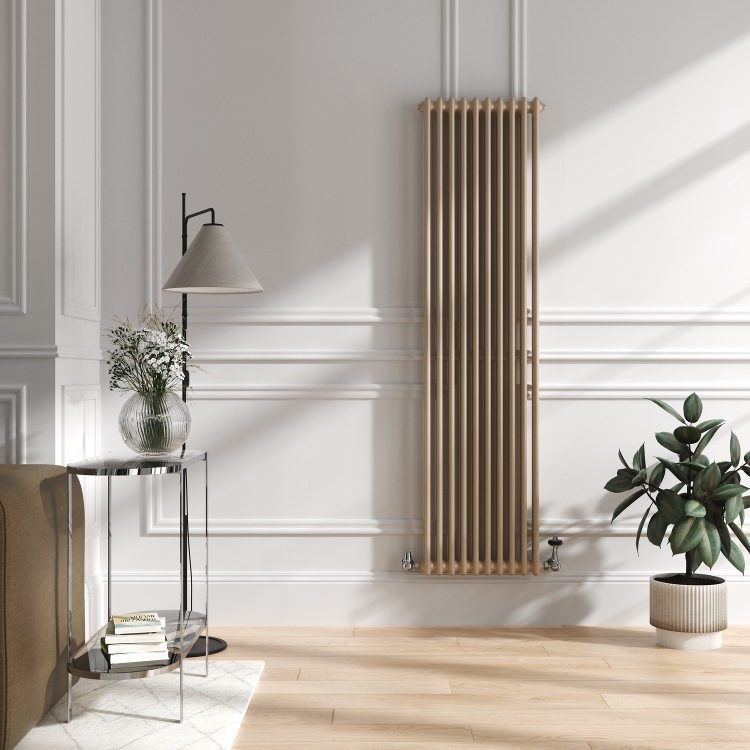 Reggio Cleopatra Vertical Double Column Traditional Radiator 1800x470mm 4399 BTU - Cast Iron Style