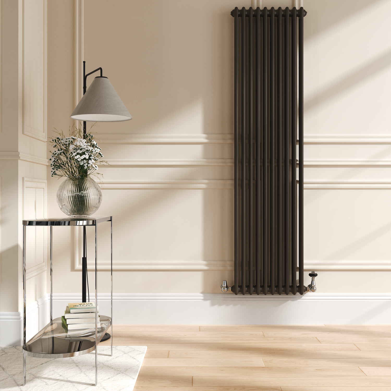 Reggio Brown Russet Vertical Double Column Traditional Radiator 1800X470mm 4399 Btu - Cast Iron Style - Image 3