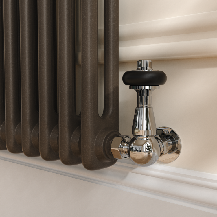 Reggio Russet Vertical Double Column Traditional Radiator 1800x470mm 4399 BTU - Cast Iron Style