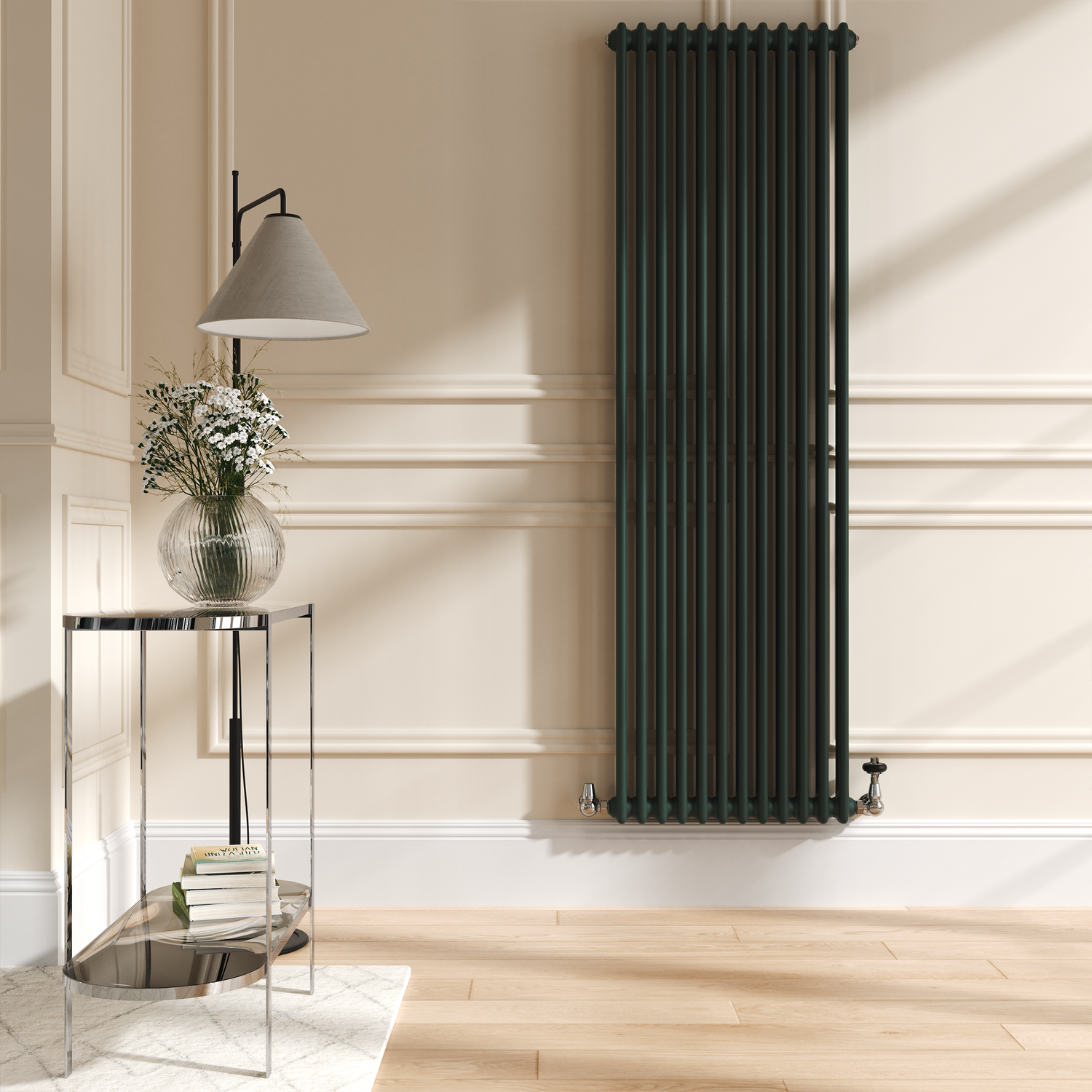 Evergreen Vertical Double Column Traditional Radiator 1800x560mm 5279 BTU Cast Iron Style