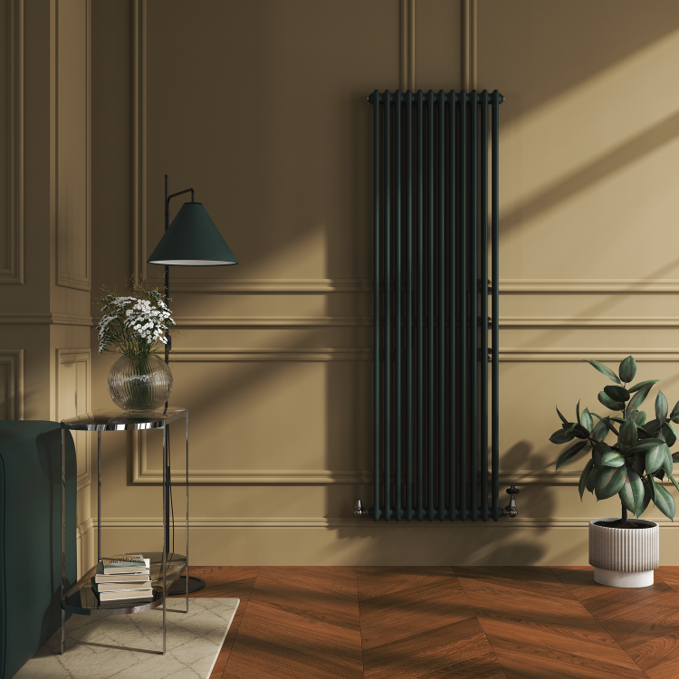 Reggio Evergreen Vertical Double Column Traditional Radiator 1800x560mm 5279 BTU - Cast Iron Style