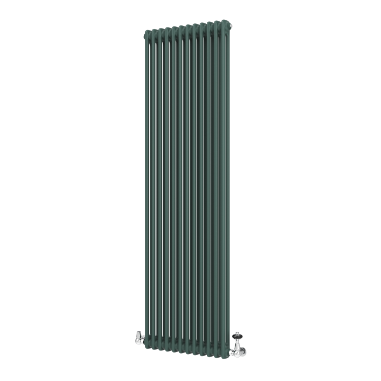 Reggio Evergreen Vertical Double Column Traditional Radiator 1800x560mm 5279 BTU - Cast Iron Style