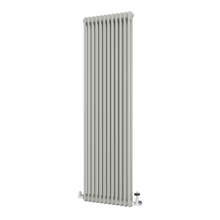 Reggio Smoked Stone Vertical Double Column Traditional Radiator 1800x560mm 5279 BTU - Cast Iron Style