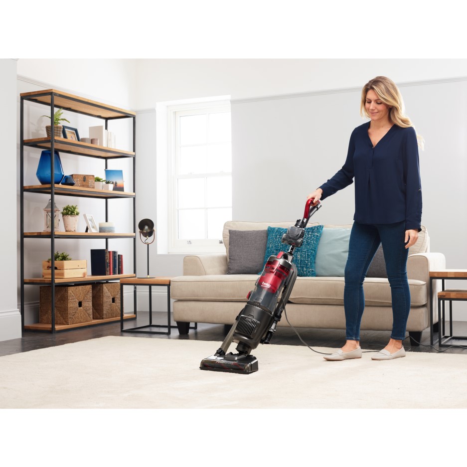 Beko VCS6135AR Bagless Upright Vacuum Cleaner Red Appliances Direct