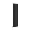 Reggio Midnight Black Vertical Triple Column Traditional Radiator 1800x470mm 5545 BTU - Cast Iron Style
