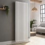 GRADE A1 - Reggio White Vertical Triple Column Traditional Radiator 1500x560mm 5626 BTU - Cast Iron Style