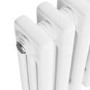 GRADE A1 - Reggio White Vertical Triple Column Traditional Radiator 1500x560mm 5626 BTU - Cast Iron Style