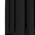Reggio Midnight Black Vertical Triple Column Traditional Radiator 1800x200mm 2218 BTU - Cast Iron Style