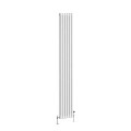 Reggio White Vertical Triple Column Traditional Radiator 1800x290mm 3327 BTU - Cast Iron Style