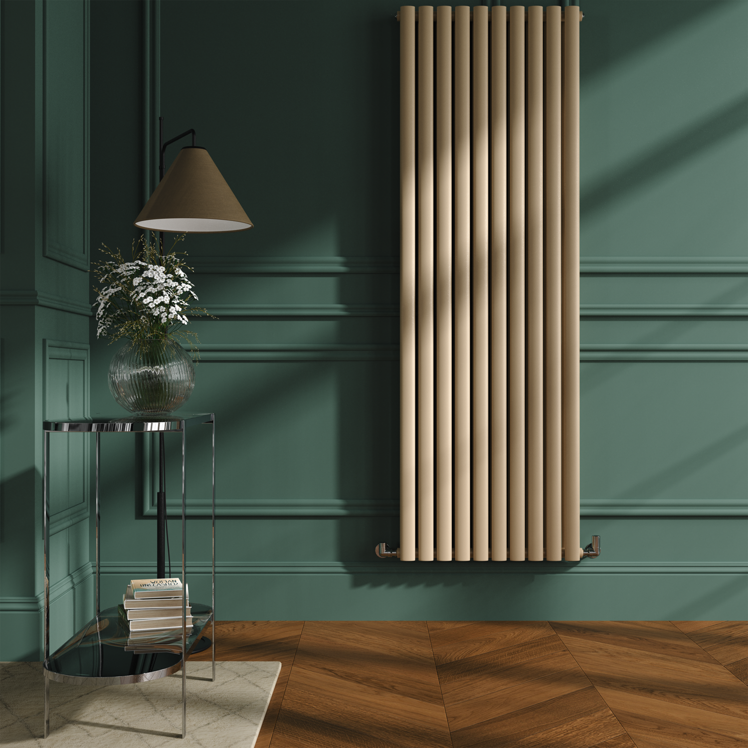 Elk Vertical Oval Designer Radiator 1800x590mm Double Panel 6229 BTU