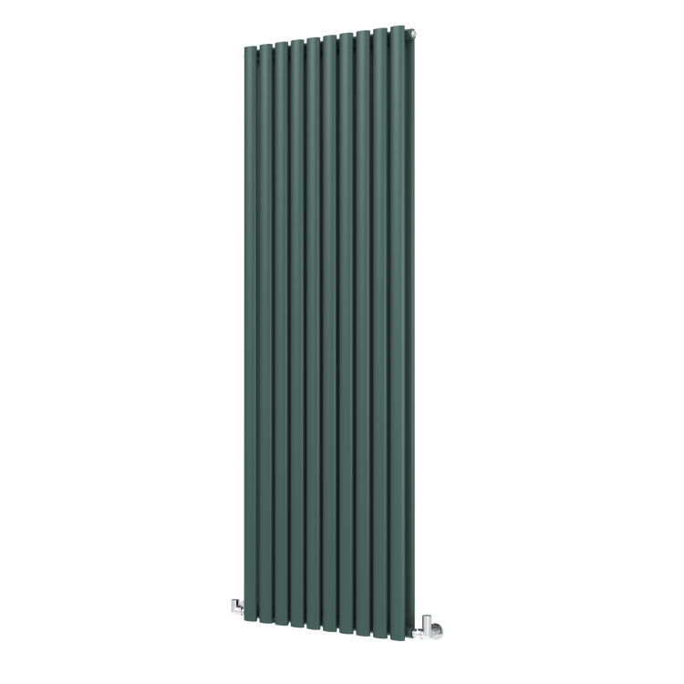 Sorrento Evergreen Vertical Oval Designer Radiator 1800x590mm Double Panel 6229 BTU