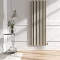 Sorrento Linen Vertical Oval Designer Radiator 1800x590mm Double Panel 6229 BTU