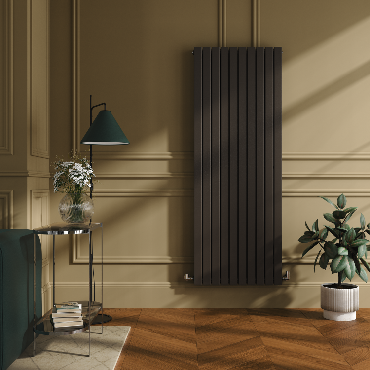 Riace Russet Vertical Flat Designer Radiator 1800x680mm Double Panel 6947 BTU
