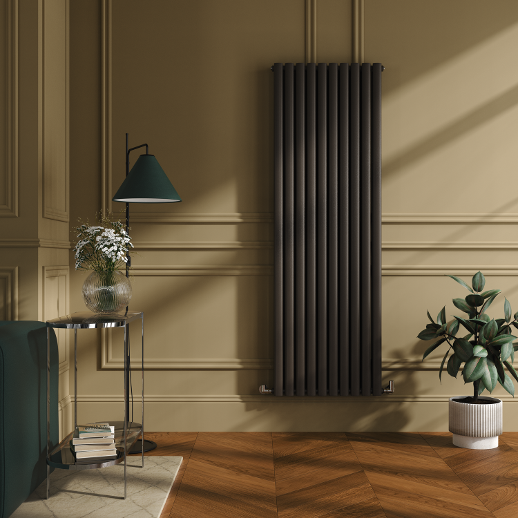 Sorrento Russet Vertical Oval Designer Radiator 1800x590mm Double Panel 6229 BTU