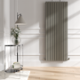 Riace Smoked Stone Vertical Flat Designer Radiator 1800x680mm Double Panel 6947 BTU