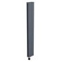 Anthracite Vertical Smart Electric Radiator with Wi-Fi Thermostat - 1200W - Double Panel H1600xW236mm - Bathroom Safe