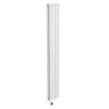 White Electric Vertical Designer Radiator 1.2kW with Wifi Thermostat - Double Panel H1600xW236mm - IPX4 Bathroom Safe