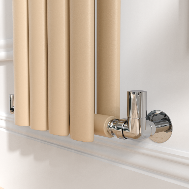 Sorrento Elk brown Vertical Oval Designer Radiator 1600x236mm Double Panel 2234 BTU