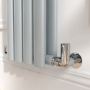 Sorrento Salt & Pepper Vertical Oval Designer Radiator 1600x236mm Double Panel 2234 BTU