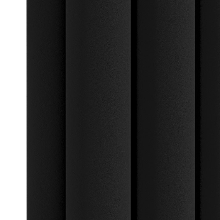 Sorrento Midnight Black Vertical Oval Designer Radiator 1800x236mm Double Panel 2491 BTU