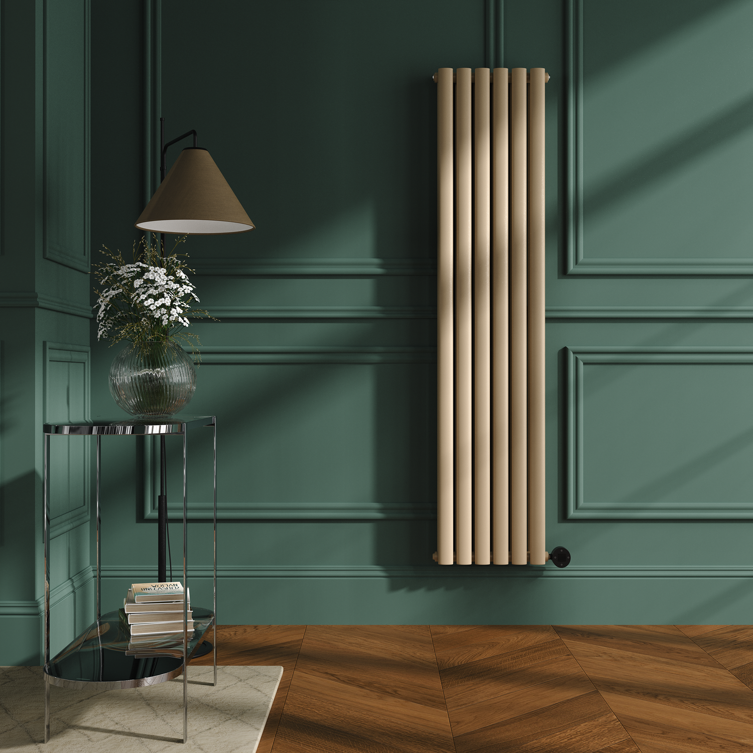 Elk Vertical Smart Electric Radiator Wi Fi Thermostat 1.2KW H1600xW354 Bathroom Safe