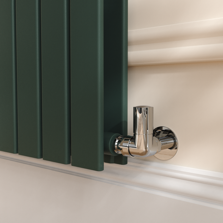 Riace Evergreen Vertical Flat Designer Radiator 1600x408mm Double Panel 3687 BTU