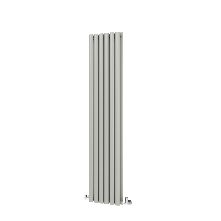Sorrento Smoked Stone Vertical Oval Designer Radiator 1600x354mm Double Panel 3351 BTU