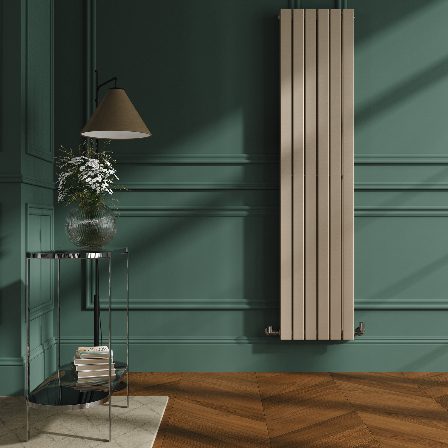 Cleopatra Vertical Flat Designer Radiator 1800x408mm Double Panel 4168 BTU