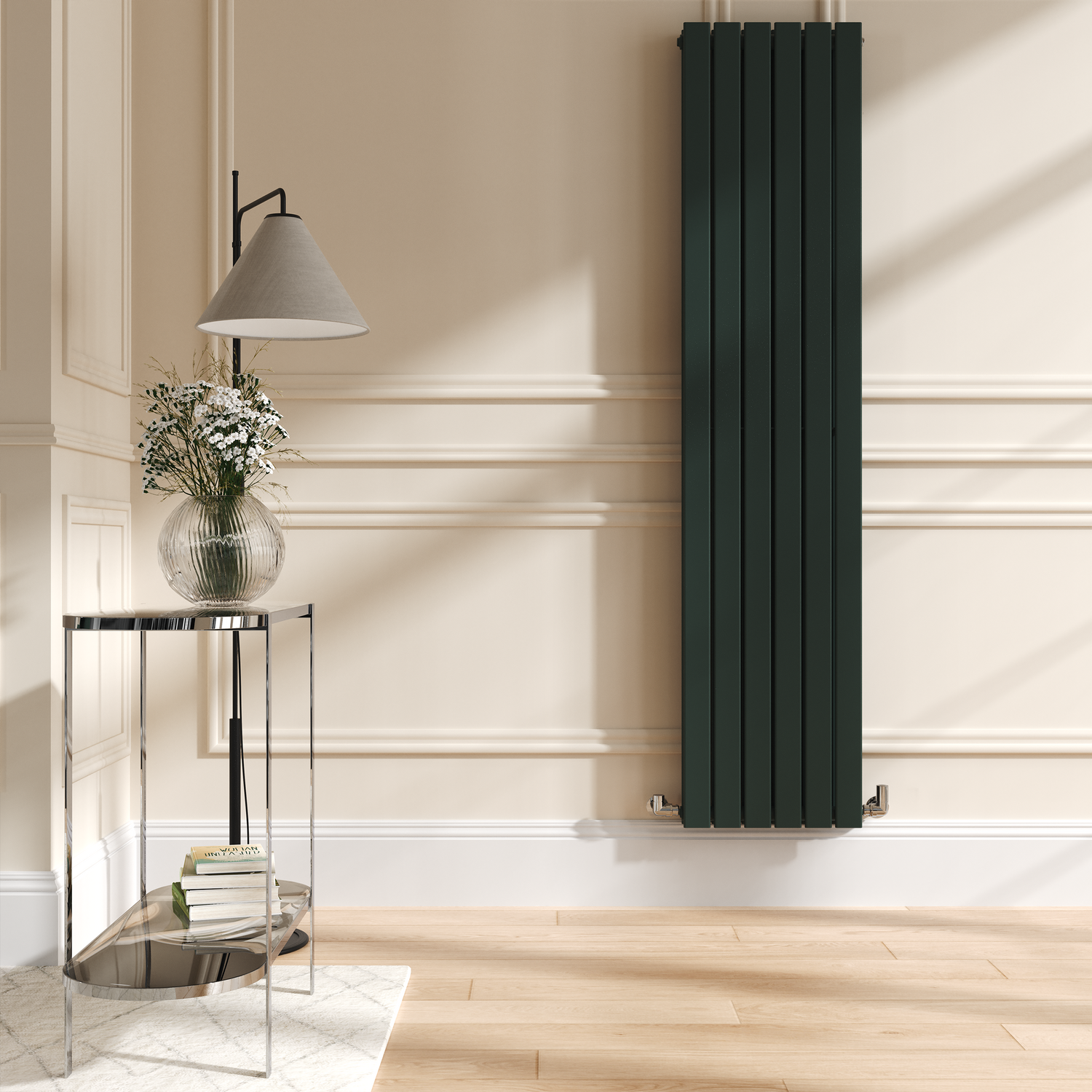 Evergreen Vertical Flat Designer Radiator 1800x408mm Double Panel 4168 BTU