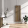 Riace Beige grey Vertical Flat Designer Radiator 1600x544mm Double Panel 4916 BTU