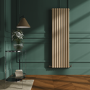 Sorrento Elk brown Vertical Oval Designer Radiator 1600x472mm Double Panel 4468 BTU