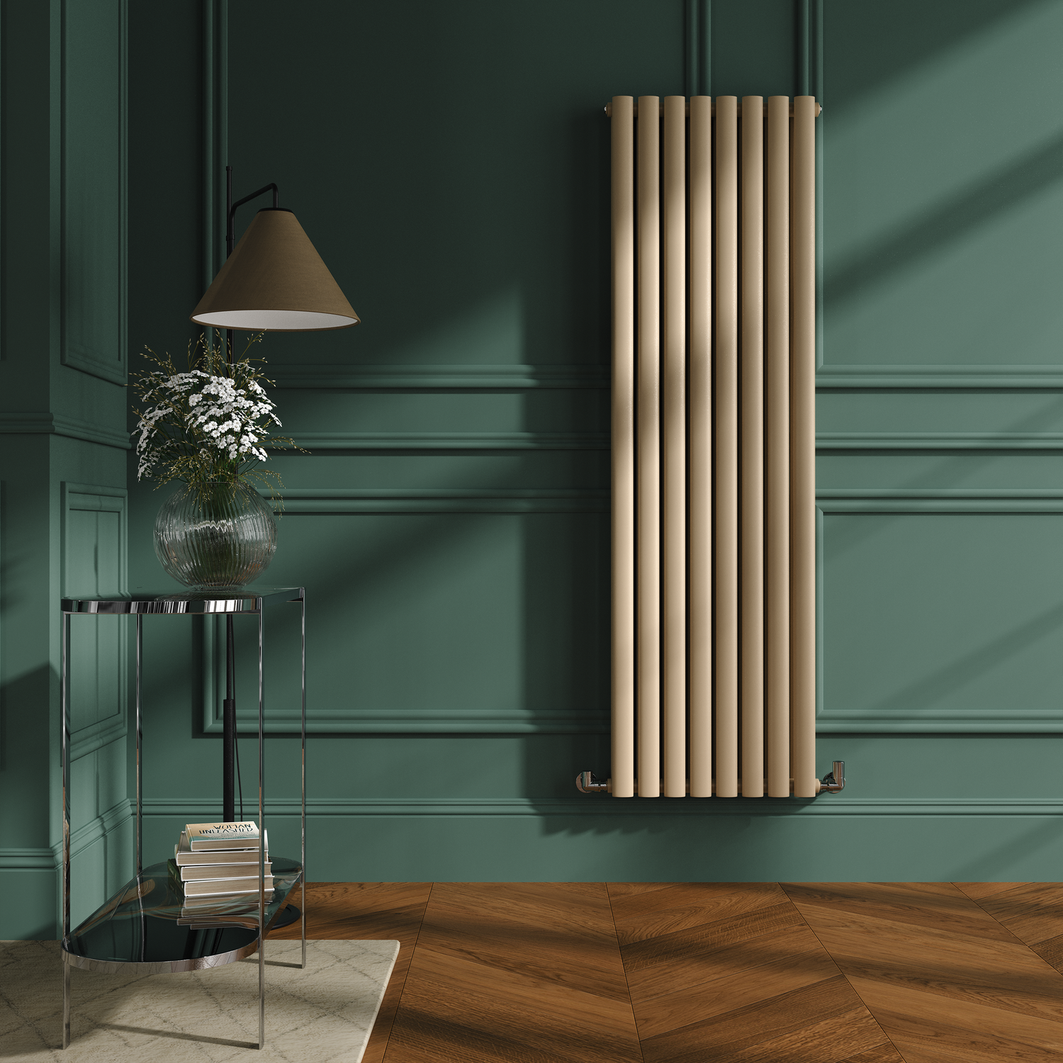 Elk Vertical Oval Designer Radiator 1600x472mm Double Panel 4468 BTU