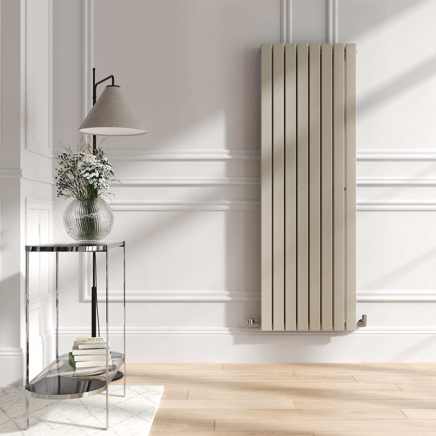 Vertical Flat Designer Radiator 1600x544mm Double Panel 4916 BTU