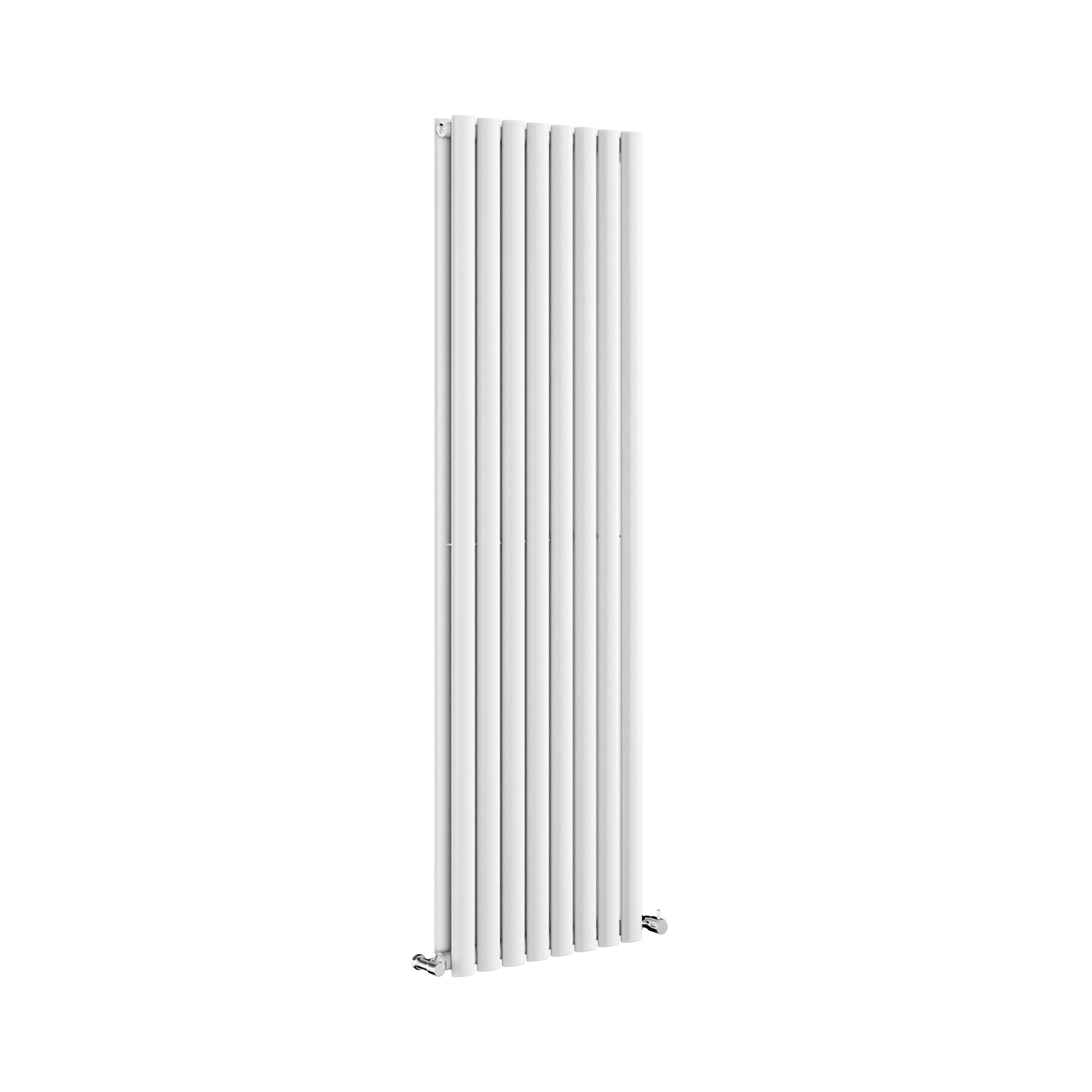 Orinoco Radiator Sorrento White Vertical Oval Designer Radiator 1600x472mm Double Panel ...