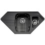 Astracast VE15RXHOMESK Vector 1.5 Bowl ROK Metallic Composite Corner Sink in Graphite Grey