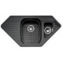 Astracast VE15RXHOMESK Vector 1.5 Bowl ROK Metallic Composite Corner Sink in Graphite Grey