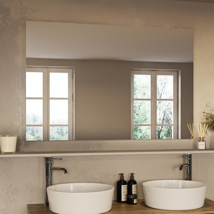 ONLY OPENED - Rectangular LED Bathroom Mirror with Bluetooth & Demister 1200 x 800mm - Vela