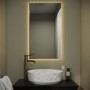 Rectangular Backlit Heated Bathroom Mirror with Lights 700 x 400mm - Vela