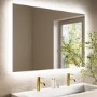 Rectangular Backlit Heated Bathroom Mirror with Lights & Bluetooth Speaker 700 x 500mm - Vela
