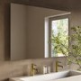 Rectangular Backlit Heated Bathroom Mirror with Lights & Bluetooth Speaker 700 x 500mm - Vela