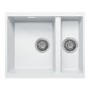 1.5 Bowl Inset / Undermount White Granite Kitchen Sink with Reversible Drainer - Essence