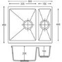 1.5 Bowl Inset / Undermount White Granite Kitchen Sink with Reversible Drainer - Essence