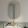 GRADE A1 - Oval Brass Backlit LED Heated Bathroom Mirror 500 x 800mm - Venus
