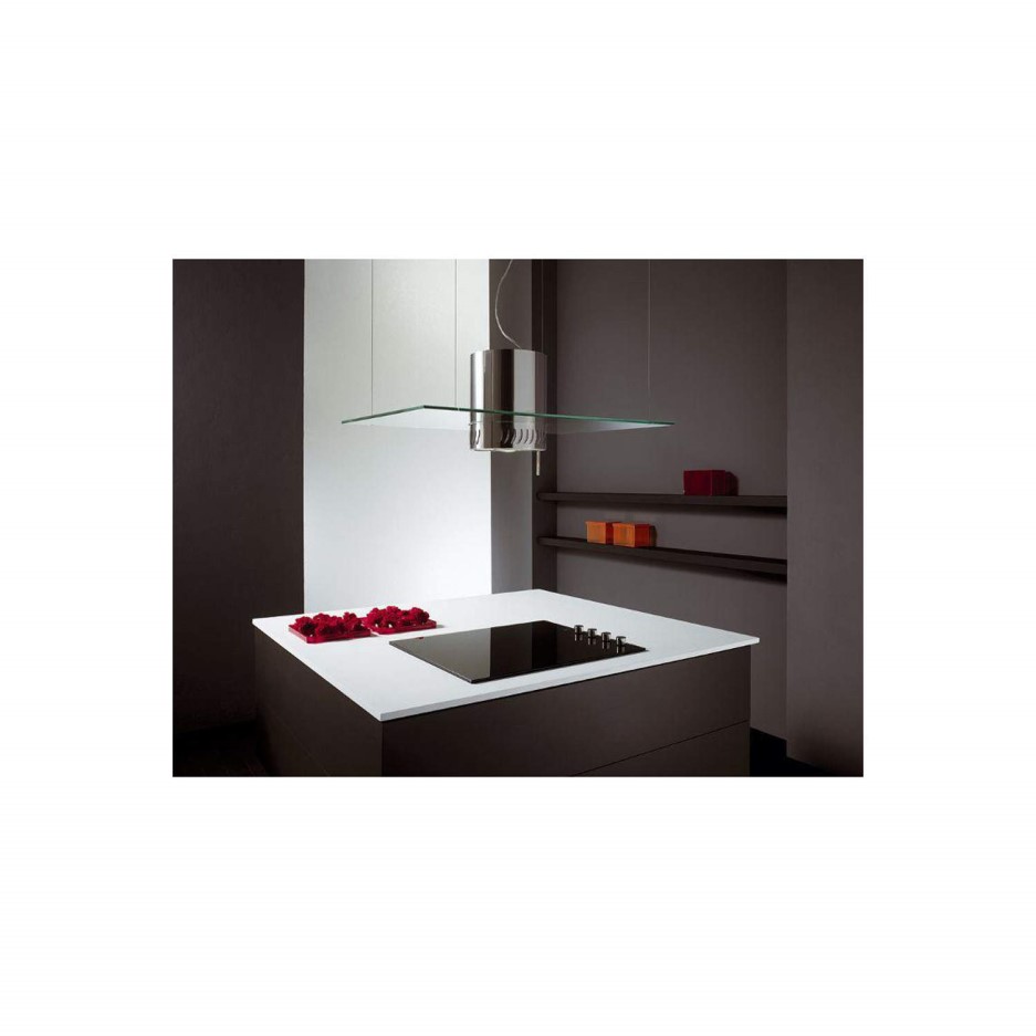 Elica VENEZIA 90cm Stainless Steel Ceiling Mounted Island Cooker Hood With Flat Glass Canopy
