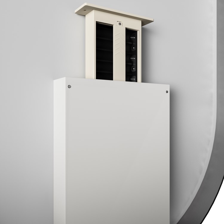 ONLY OPENED - Oval Black Backlit Bathroom Mirror with Battery Operated Lights 500 x 800mm - Venus