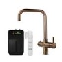 Antique Brass 3 in 1 Instant Boiling Hot Kitchen Mixer Square Tap with 3L Boiler - Pronto Vesta