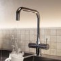 Chrome 3 in 1 Square Spout Boiling Hot Kitchen Mixer Tap with 2.4L Boiler and Filter - Pronto Vesta