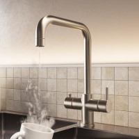 ONLY OPENED - Nickel 3 in 1 Square Spout Boiling Water Tap- Pronto Vesta